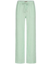 Maison Tangerine - Linen Wide Leg Long Trousers Mint For - Lyst