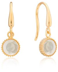 Auree - Barcelona April Birthstone Hook Earrings Crystal - Lyst