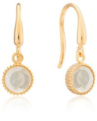 Auree - Barcelona April Birthstone Hook Earrings Crystal - Lyst