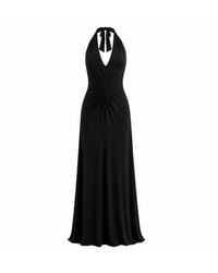 Maison De Gala - Sienna Noir Halter Dress - Lyst