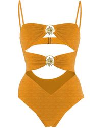 Blackbough Swim - Kaia Cut-Out One Piece Mango - Lyst