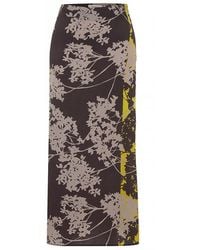 Theo the Label - Neutrals Hydra Printed Maxi Skirt - Lyst