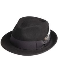 Dasmarca Hats - Darwin Felt Trilby With Feather - Lyst