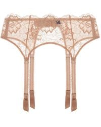 Journelle - Neutrals Isabel Suspender Belt Amande - Lyst
