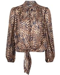 Traffic People - A Little Breeze Animal Print Tremors Tie Shirt - Lyst