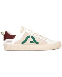 Springa | Unique Vulcanized Sneakers Italian Handmade - Wavy Leather & Suede Nude - Lyst