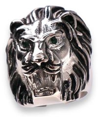 Jagged Halo Jewelry - Lann Lion Head Ring Stainless Steel - Lyst