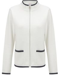 Peraluna - O-Neck Organic Cotton Zipper Cardigan - Lyst