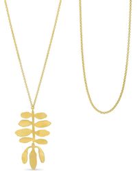 Joidart - Long Golden Necklace With Pendant Silvela - Lyst