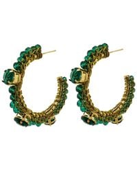 Lavish by Tricia Milaneze - Leaf Lena Hoops Handmade Crochet Earrings - Lyst