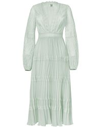 mint green pleated dress