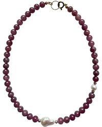 Larsuu - Blush Quartz Necklace - Lyst