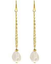 Unaloe - Vermeil Baroque Freshwater Pearl Chain Drop Earrings – Luxury Contemporary Designer Jewelry - Lyst