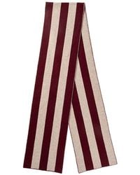 Kinalba - Neutrals Merlot College Stripe Cashmere Scarf - Lyst