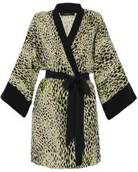 niLuu Bowie Mini Kimono Robe - Multicolor