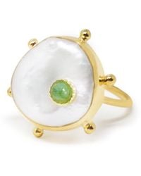 Vintouch Italy - Rebel Rebel Emerald Stacking Ring - Lyst