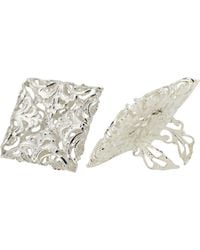 Vickisarge - Big Square Ring - Lyst