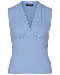 Conquista - Bell Sleeveless V-Neck Fitted Top – Soft Viscose-Blend Fabric - Lyst