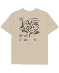 Anchor and Crew - Neutrals Desert Dust Gustatory Melbourne Coffee Scene Organic Cotton Embroidered T-Shirt - Lyst