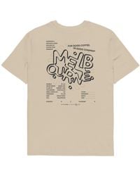 Anchor and Crew - Neutrals Desert Dust Gustatory Melbourne Coffee Scene Organic Cotton Embroidered T-Shirt - Lyst