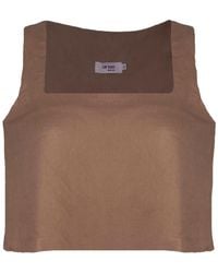 Larsen and Co - Pure Linen Palma Top In Latte - Lyst