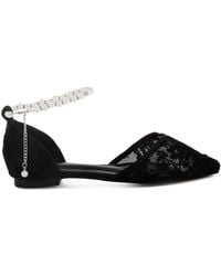 Rag & Co - Shrami Pearl & Rhinestone Strap Flat Sandals - Lyst