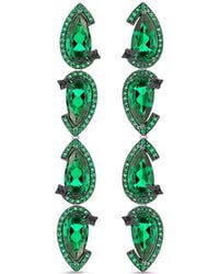 SALLY SKOUFIS - Nourish Drop Earrings With Natural Diamond & Emerald - Lyst