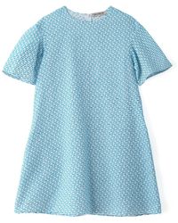 Framboise - Summer Rain Mini Blue Cotton Dress - Lyst
