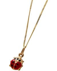 Posh Totty Designs - 9Ct Enamel Ladybird Charm Necklace - Lyst