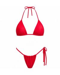 Live Kolibri - Scarlet Triangle Top & Single Tie Bottom - Lyst