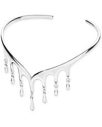Lucy Quartermaine - Solid Sterling Waterfall Cuff Bangle - Lyst