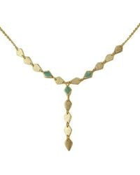 Marcia Moran - Falk Delicated Lariat Necklace With Amazonite Stone - Lyst
