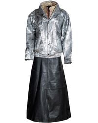 Zasta Studio - The Cosmic Gladiator Italian Leather Bomber Jacket With Long Skirt - Lyst