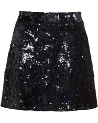Sarvin - Mini Sequin Skirt - Lyst