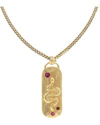 Rachel Nathan - Lady Snake Tag Necklace - Lyst