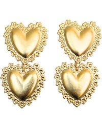 The Pink Reef - Double Golden Valentine Heart - Lyst