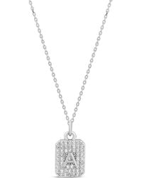 SHYMI - Mini Pave Initial Medallion - Lyst