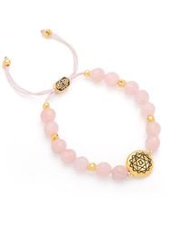 Seven Saints - Heart Chakra Rose Quartz Divine Love & Compassion Bracelet - Lyst