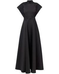 LIA ARAM - Embellished Neoprene Evening Dress - Lyst