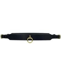 Haute Cuir - Skinny Ringed Leather Belt - Lyst