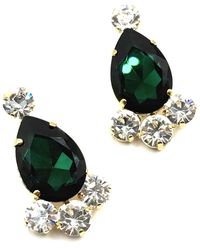 Achala Handcrafted - Hollywood Emerald Crystal Earrings - Lyst