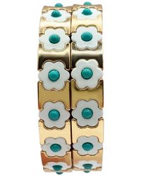 Michael Nash Jewelry - Mirella, And Enamel Two-Strand Elasticized Bracelets - Lyst