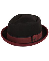 Dasmarca Hats - Edward Burgundy Two Tone Felt Winter Porkpie Hat - Lyst