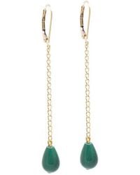 SALOME - Penelope Malachite Swing Earrings - Lyst