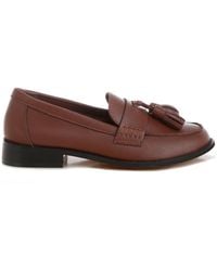 Rag & Co - Yelena Real Leather Tassel Loafers - Lyst