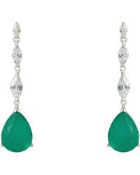 LÁTELITA London - Zara Teardrop Colombian Emerald Gemstone Earrings Silver - Lyst