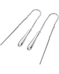 Lucy Quartermaine - Solid Sterling Feeder Drop Earrings With Bridge - Lyst