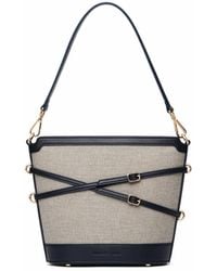 Owlish Studio - Glacier Canvas Vegan Leather Bucket Bag - Lyst