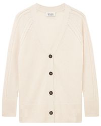 Loop Cashmere - Neutrals The Luxe Boyfriend Cardigan - Lyst