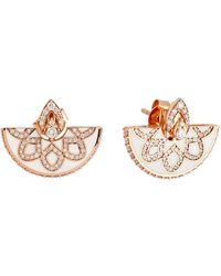 Artisan - Enamel Diamond Fan Stud Earrings - Lyst